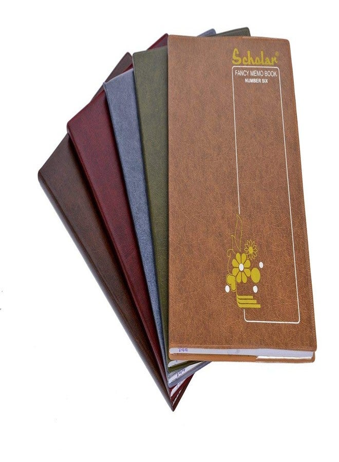 Scholar Fancy Memo Book No. 6 - 144 Pages Each | Premium Case Bound Memo Registers | Smooth Writing Paper for Notes, Records & Daily Entries | Elegant Long-Lasting Memo Books for Office, School, College & Professional Use - Image 1