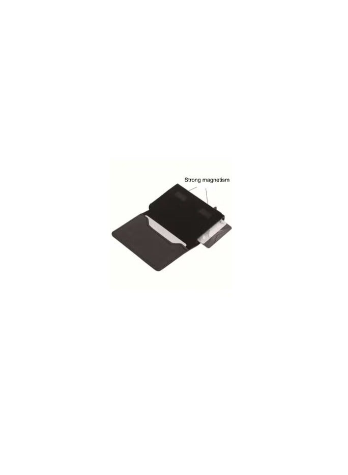 WALLFID WALLFID AirTag Wallet Men's Credit Card Holder, Leather Card Wallet RFID Blocking Pop Up Metal Bank Card Case(Black)  - Image 3