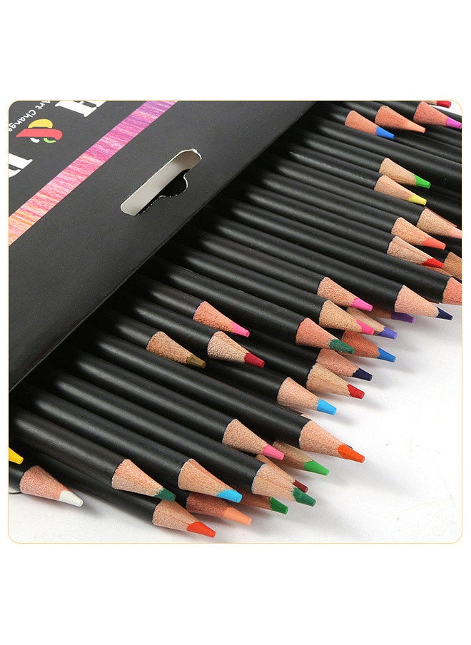 H&B Oil Colored Pencils Set 50 Color Pre-Sharpened Color Sketch Pencils Art Supplies for Students Adults Artists Drawing Sketching Coloring Books Decoration DIY Projects Present Gift  - Image 4