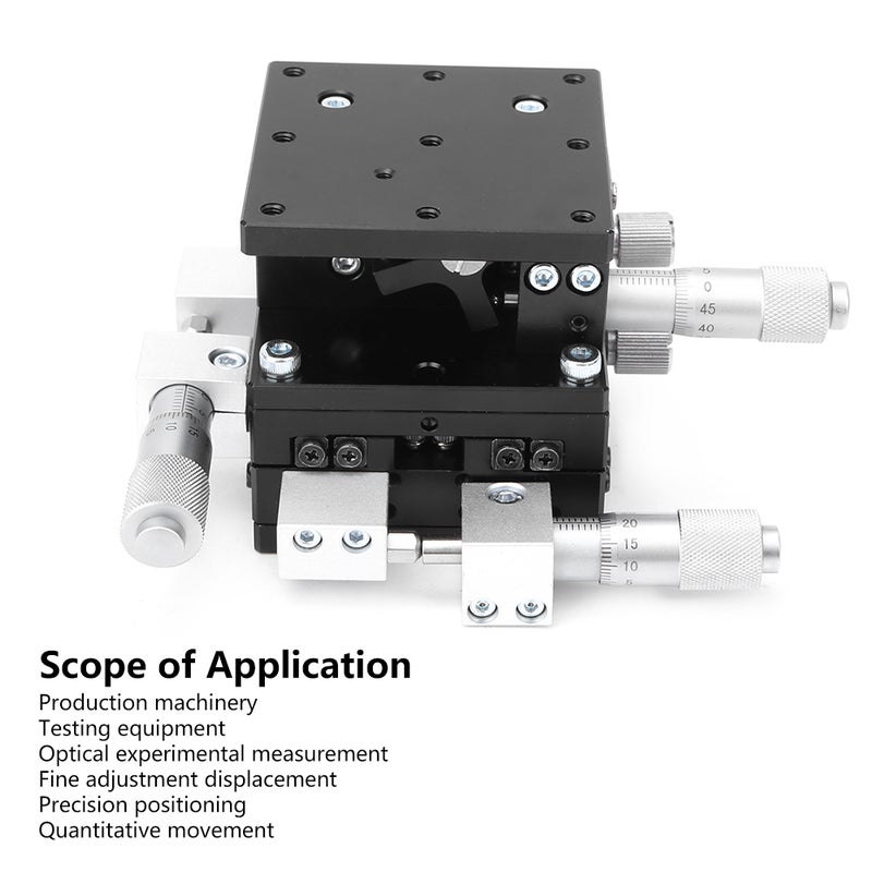 LD60-LM XYZ 3-Axes Manual Linear Stage Trimming Platform Tuning Sliding Table 60 x 60mm - Image 5