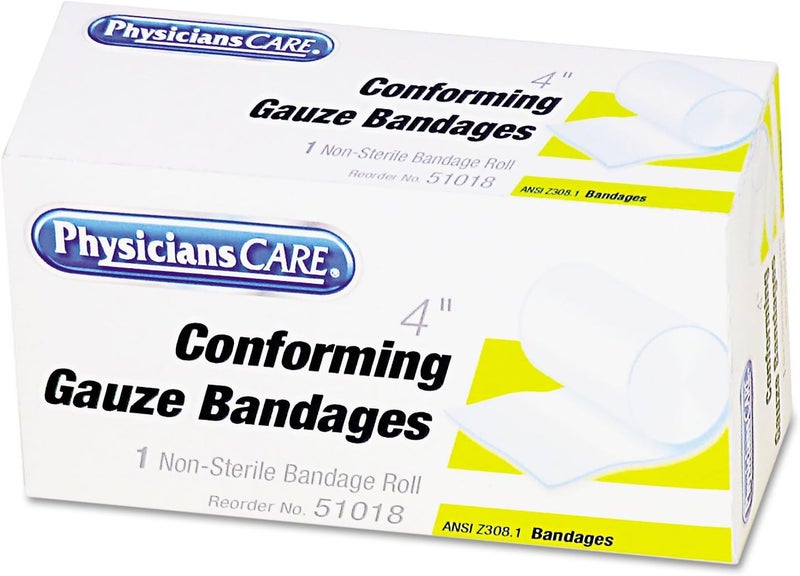 Reg PhysiciansCare 51018 First Aid Conforming Gauze Bandage 4Inch Wide - Image 1