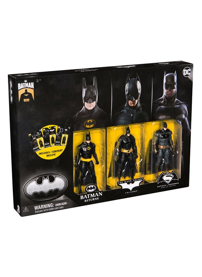 SPIN MASTER - DC BATMAN ACTION FIGURES 3-PACK, 4-INCH, 85TH ANNIVERSARY - Image 1