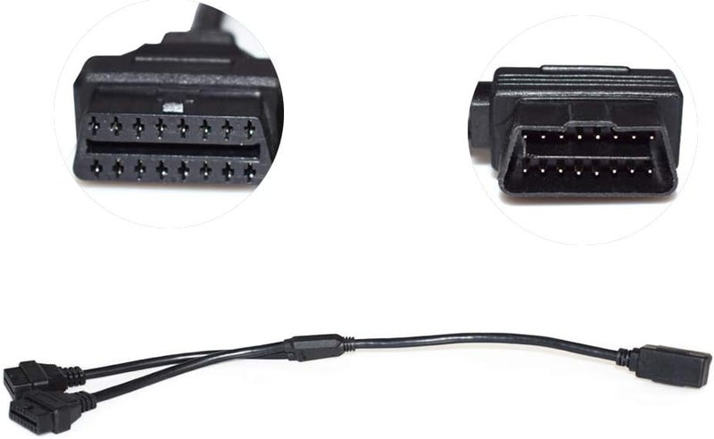 Vgate كابل تمديد Vgate 16 دبوس OBD2 OBDII مقسم ذكر إلى أنثى مزدوجة Y - Image 2