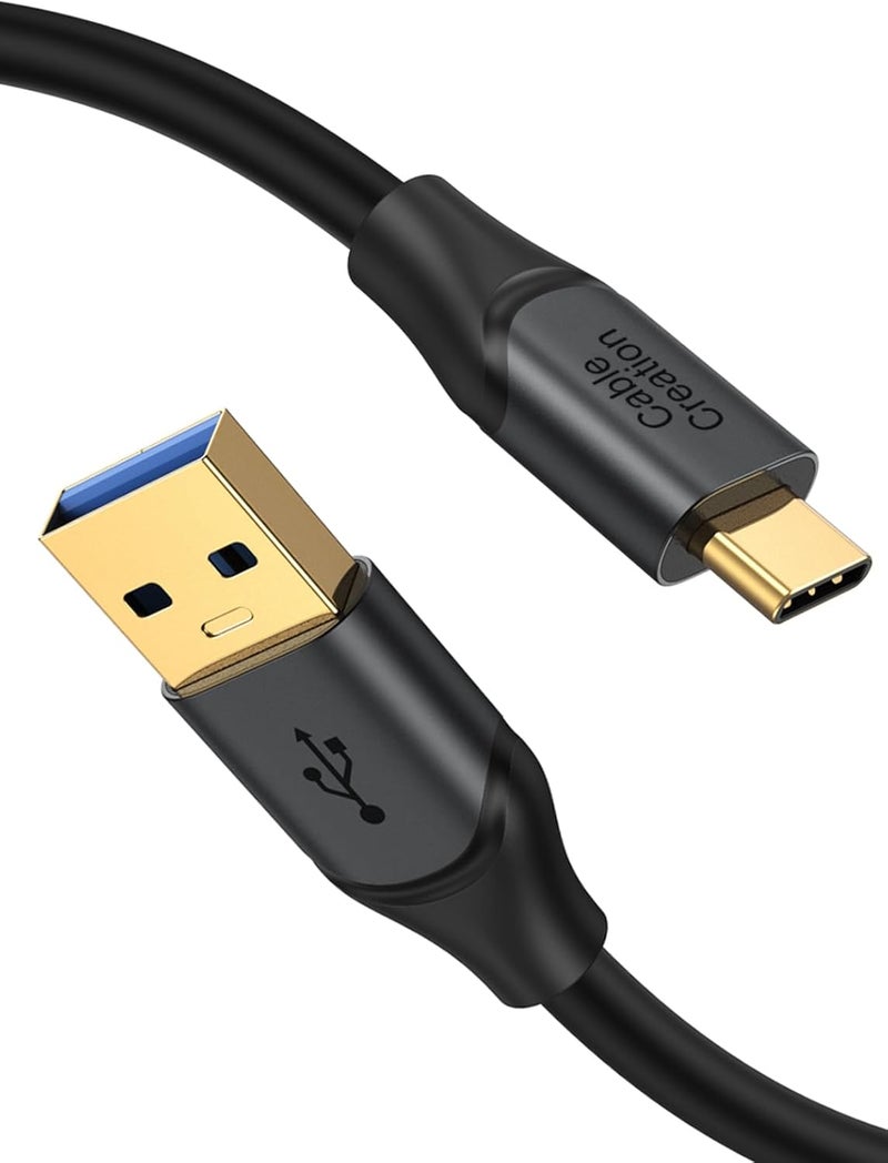 كابل USB C إلى USB A من CableCreation بطول 5 أقدام، كابل بيانات USB A إلى C USB 3.1 USB 3.2 Gen2 10 جيجابت في الثانية، Android Auto 3A لـ SSD خارجي USB C، MacBook Pro، iPad، Galaxy S24/S23+، iPhone 16/15، 1.5 متر - Image 1