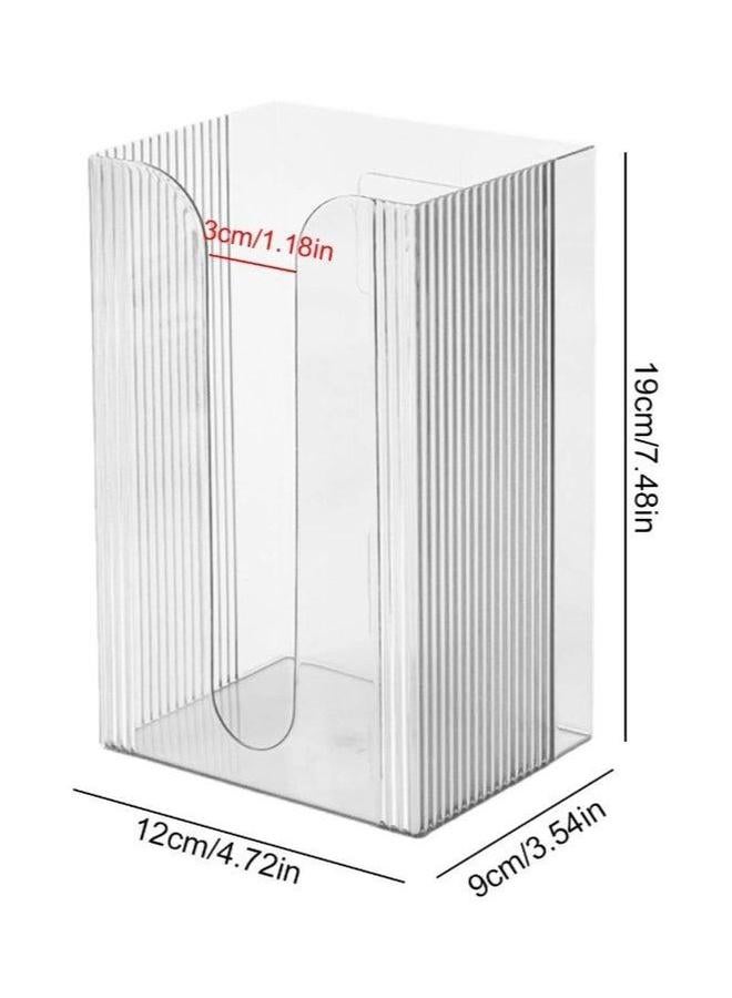 Wall Mounted Tissue Box Holder,Clear Paper Organizer Dispenser,Large Storage for Kitchen,Bathroom,Home, Office