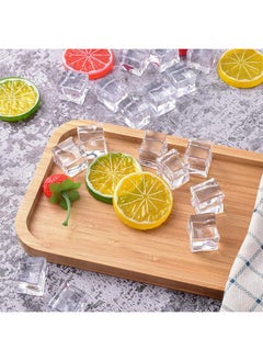 HS 25 Pcs 25MM Reusable Plastic Ice Cubes, Clear Acrylic Fake Cubes, Artificial Square Crystal Cubes For Photography Props Home Decoration Wedding Centerpiece Vase Fillers  - Image 5