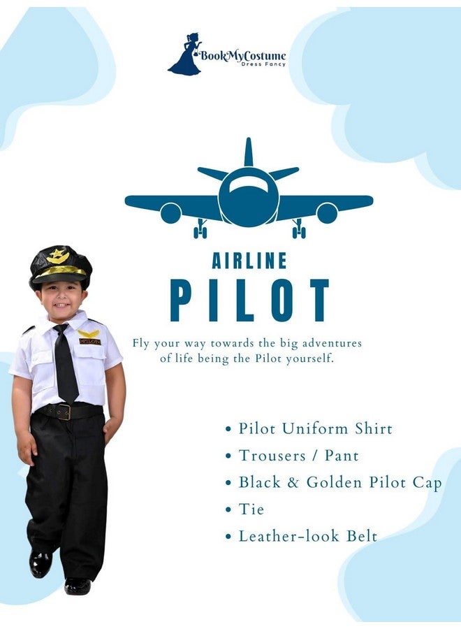 بوك ماي كوستيوم زي تنكري لطيار طيران من BookMyCostume للأطفال | مستورد من ٥ إلى ٦ سنوات - Image 4
