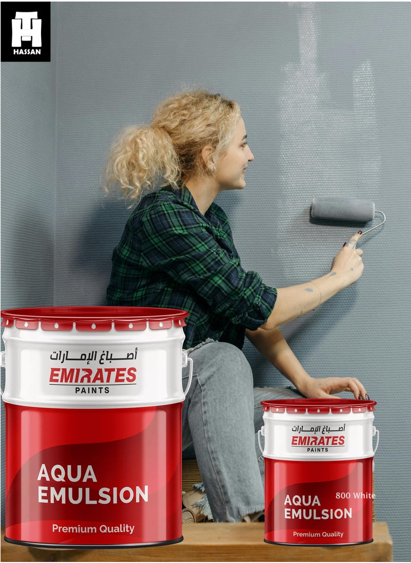 Emirates - Premium Off-White 801 Emulsion Wall Paint - Smooth & Flat Finish for Interior Walls, Water-Based & Low VOC - Image 1