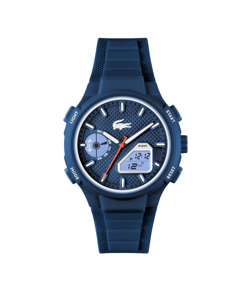 LACOSTE Round Analog-Digital Men'S Stainless Steel And Blue Tr90 Case  Watch - Image 3