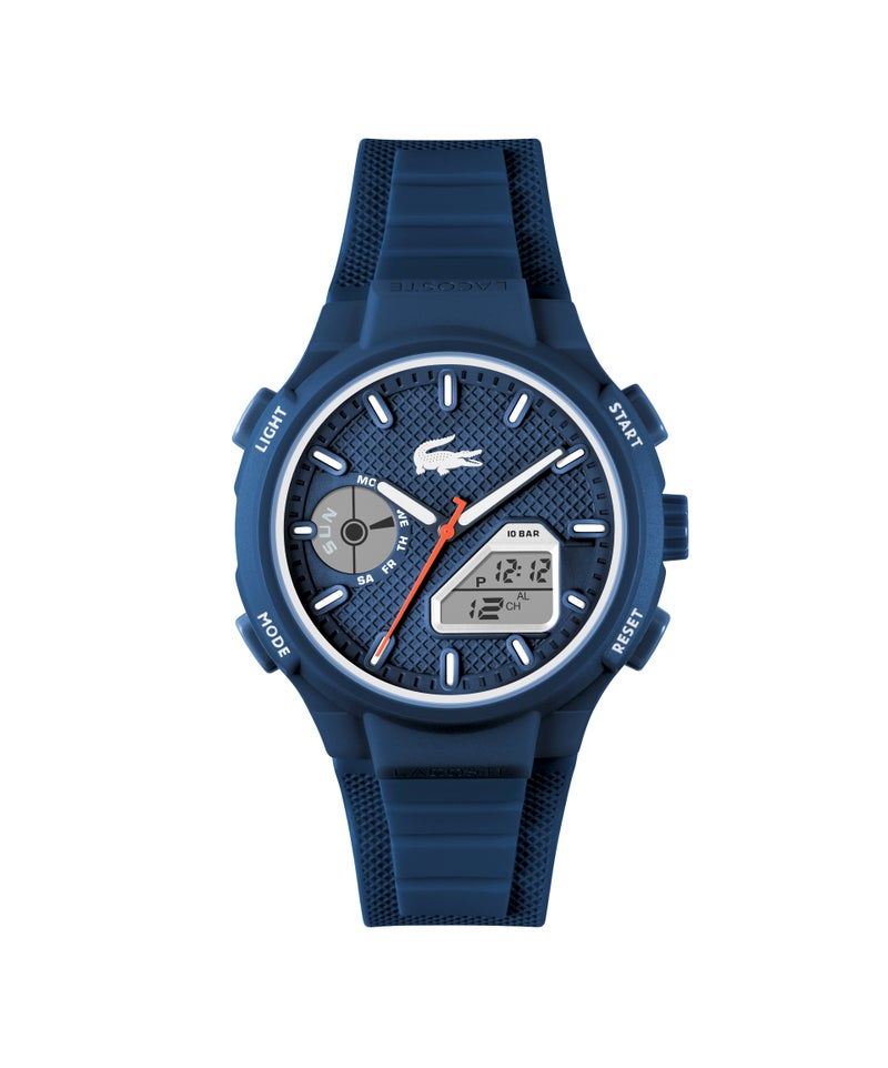 LACOSTE Round Analog-Digital Men'S Stainless Steel And Blue Tr90 Case  Watch - Image 2