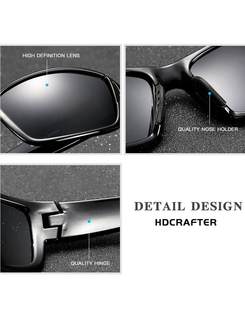 HDCRAFTER Outdoor Sports Wind and Eye Protection Polarized Sunglasses - Image 2