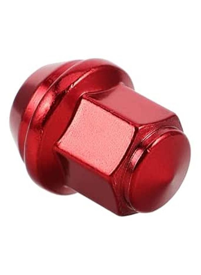 Red 14X1 5mm Solid Lug Nut Caps For SUV And Sports Car Heavy Duty Wheel Bolt Covers - Image 1