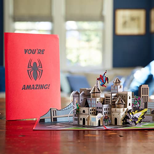 Lovepop Marvel’s Spider-Man You're Amazing! Pop Up Card, 5x7 - Pop Up Birthday Card, Spiderman Birthday Card, Superhero Card, Spiderman Funko Pop, Birthday Card for Boy or Grandson - Image 5
