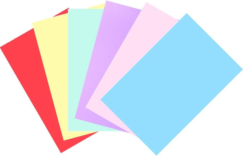 A4 6-Piece Colorful PVC Light Gel Filtering Sheets for Photography Lighting Light Diffuser Sheets Plastic Film Overlays Compatible Studio Flash - Image 1
