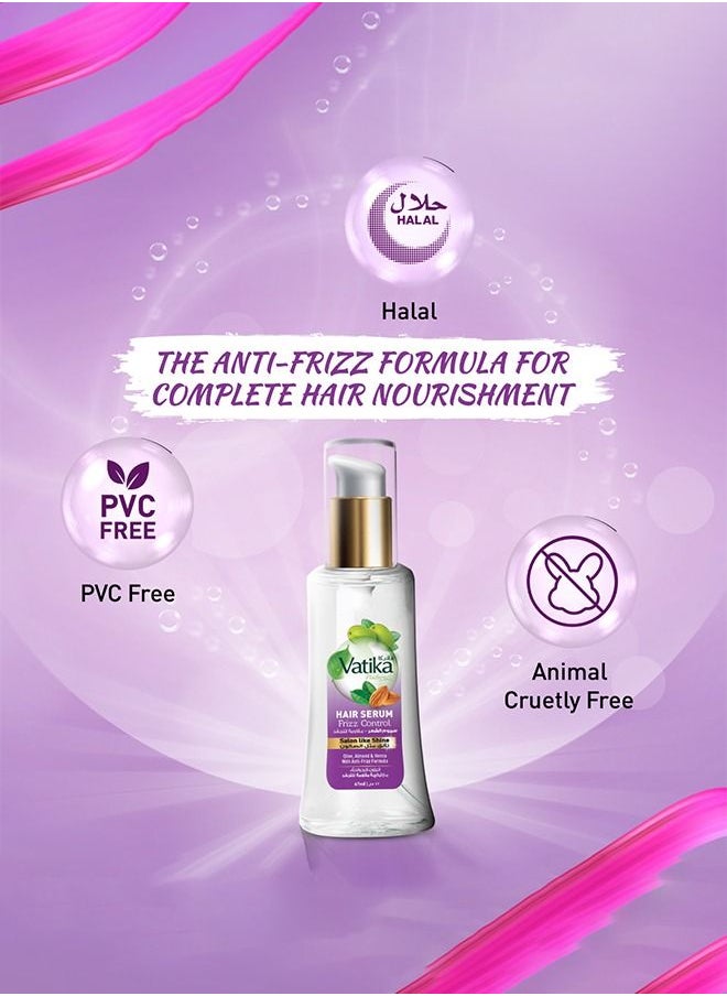 Vatika Naturals - Vatika Naturals Frizz Control Hair Serum | Olive, Almond & Henna | With Anti-Frizz Formula | For Dry & Damaged Hair - 47 ml - Image 1