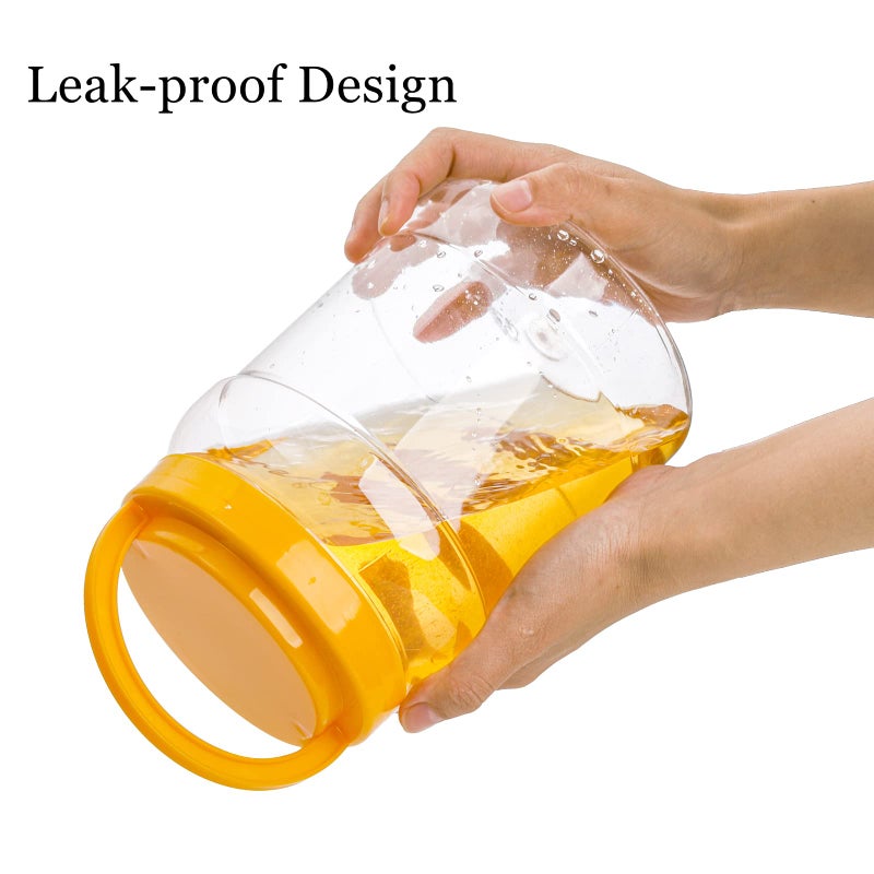 Lyellfe 4 Pack Clear Plastic Jars  Half Gallon Wide Mouth Storage Containers with Leak-proof Lids Handle  BPA Free Empty Plastic Jar for Flour  Dry Goods  Cookies  Candy  Airtight Food Storage - Image 3