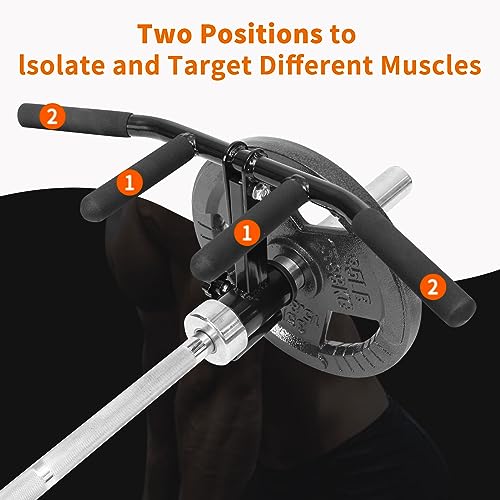 powerfeng T Bar Row Attachment Multi-Grip: T Bar Row Multi-Grip Handle Bar Attachment for 2Inch Olympic Barbell Bar & 1Inch Standard Bar Strength Workout Training - Image 2