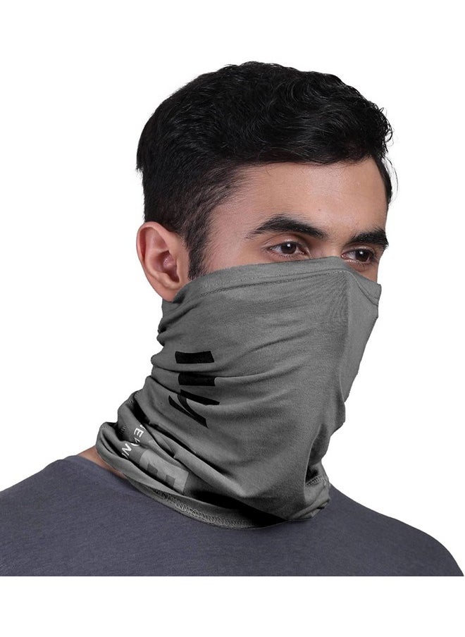 Freecultr - Unisex Bamboo Bandana, Anti Microbial Super Soft & Comfort Fit, Breathable Multipurpose Headband, Face Mask For Dust Protection And Sun - Printed Pack Of 2-Beach Sand,Charcoal - Image 1