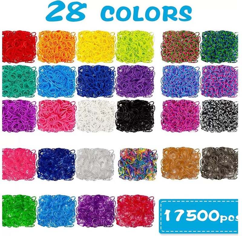 JAYATO Rainbow Rubber Band Bracelet Making Kit for Kids, DIY Loom Bands Jewelry Craft Set with Storage Box, Colorful Handmade Weaving Toy - Image 2