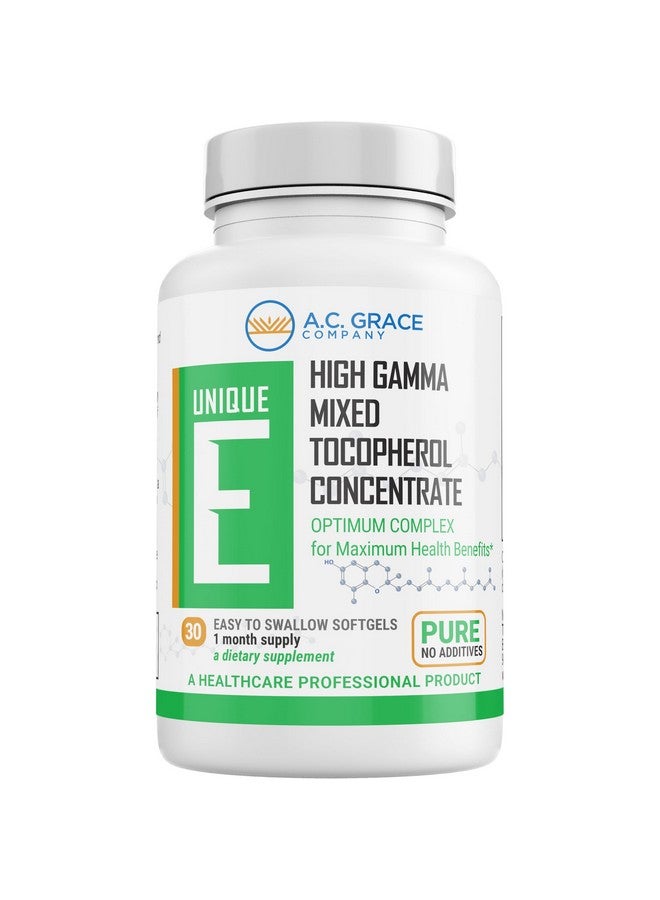 UNIQUE E A.C. Grace Company, Mixed Tocopherols Concentrate Softgels, 30 Count - Image 1