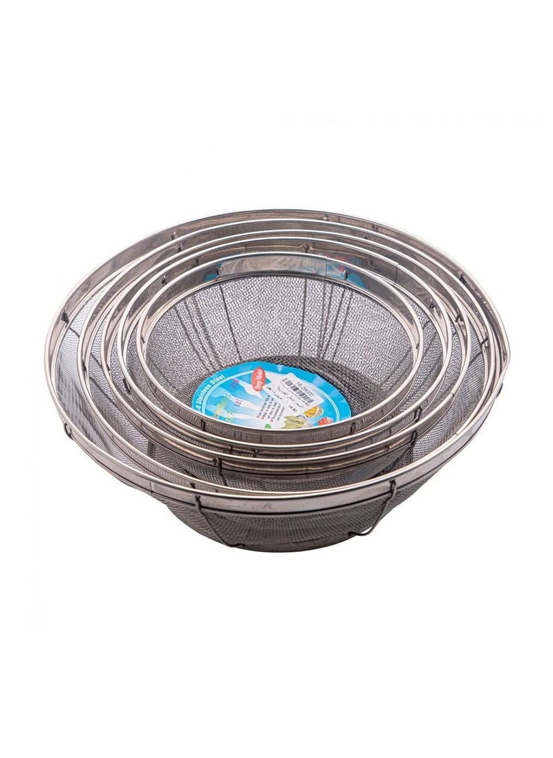 BASURRAH Steel Strainers Set 5 Pieces 16-29000  - Image 1