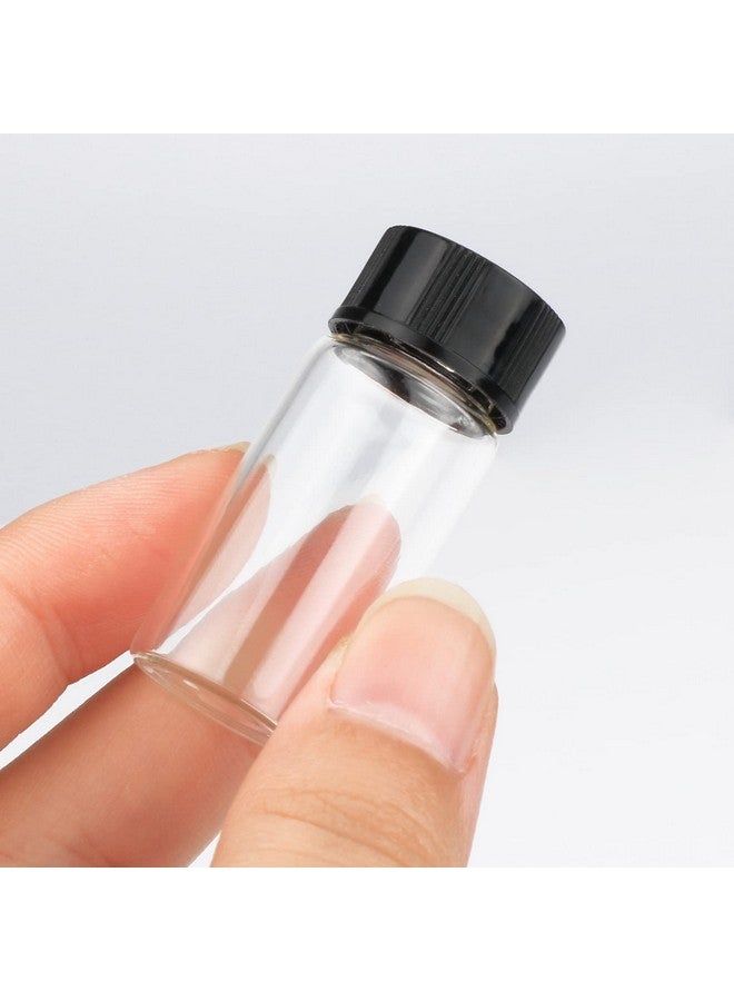 USRommaner USRommaner 50 Pack,5ml (1/6 oz) Clear Glass Liquid Sample Vial with Screw Caps,Empty Refillable Travel Glass Essential Oil Bottle Preservation Storage Test Vials Container-FREE Funnel&Dropper - Image 2