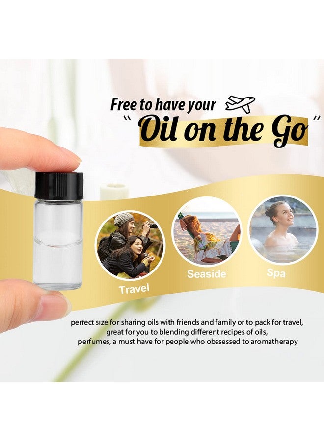 USRommaner USRommaner 50 Pack,5ml (1/6 oz) Clear Glass Liquid Sample Vial with Screw Caps,Empty Refillable Travel Glass Essential Oil Bottle Preservation Storage Test Vials Container-FREE Funnel&Dropper - Image 3