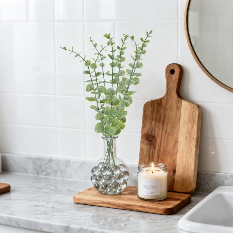 LYRWI 10pcs Eucalyptus Stems Artificial Eucalyptus Leaves Fake Greenery Branches Fake Flowers for Wedding Centerpiece Spring Easter Farmhouse Home Decoration - Image 5