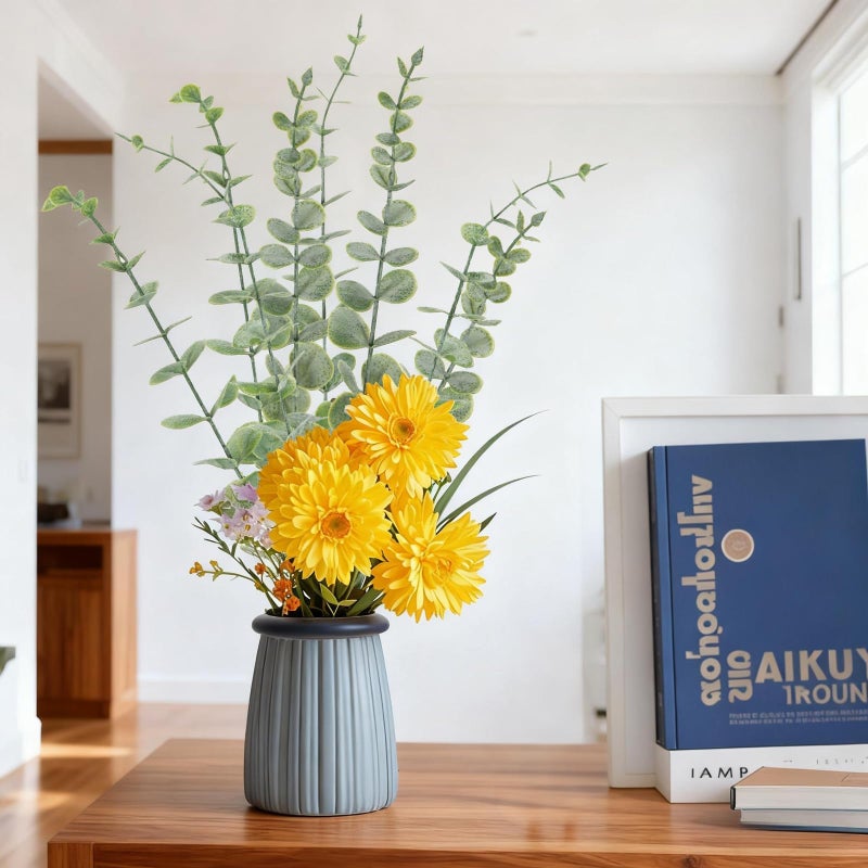 LYRWI 10pcs Eucalyptus Stems Artificial Eucalyptus Leaves Fake Greenery Branches Fake Flowers for Wedding Centerpiece Spring Easter Farmhouse Home Decoration - Image 3