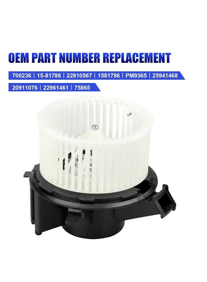 LCWRGS HVAC Blower Motor with Fan Fits for 2007 2008 2009 2010 2011 Chevy Silverado 1500 2500 3500 Traverse GMC Acadia Sierra Saturn Outlook Buick Enclave W/o ATC AC Heater Blower Motor Replaces# 700236 - Image 4