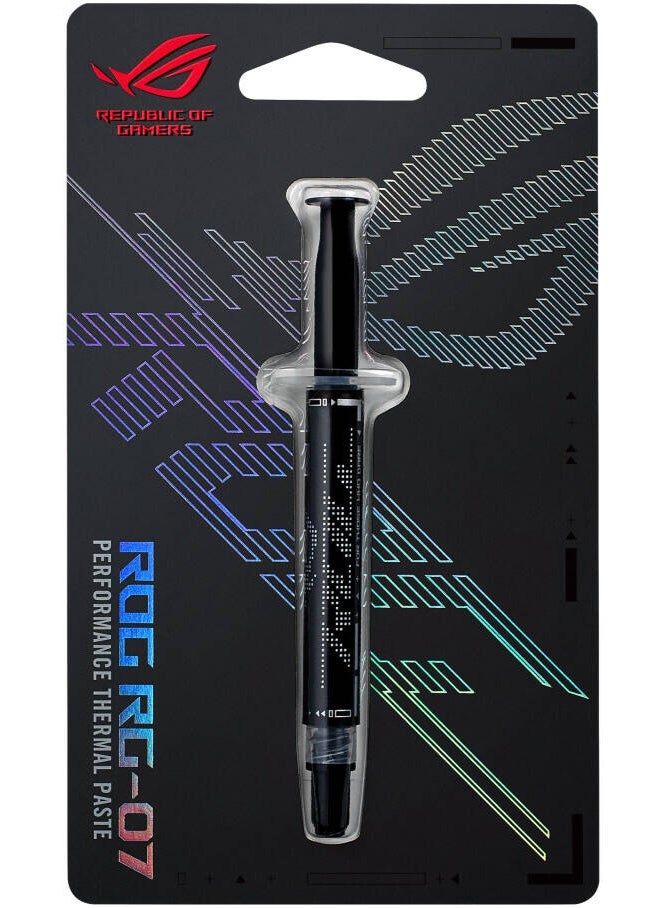 معجون حراري ROG RG-07 للأداء، 2.5 واط/م.ك أقصى امتصاص حراري، لزوجة 400 با-S، 3 جرام، رمادي | 90RC00R1-B0UAY0