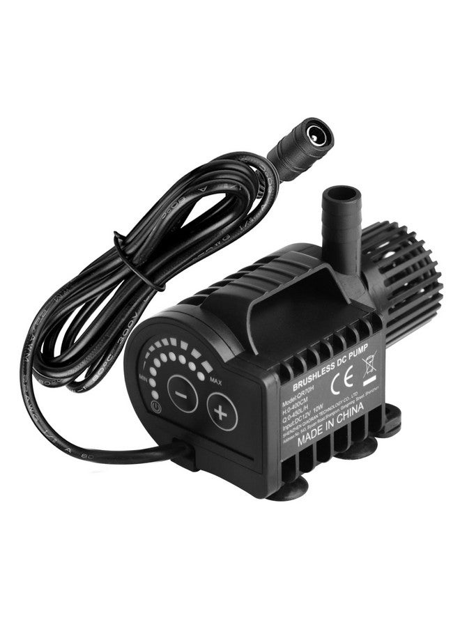 MOUNTAIN_ARK Dc 12V Submersible Clear Water Pump, 8 Level Adjustable Water Flow, Max 450L/H, 13Ft Lift Height, Brushless Fountain Circulation Pumps For Aquarium, Fish Tank, Rockery, Bonsai, Dc Plug, 6.5Ft Cord - Image 2