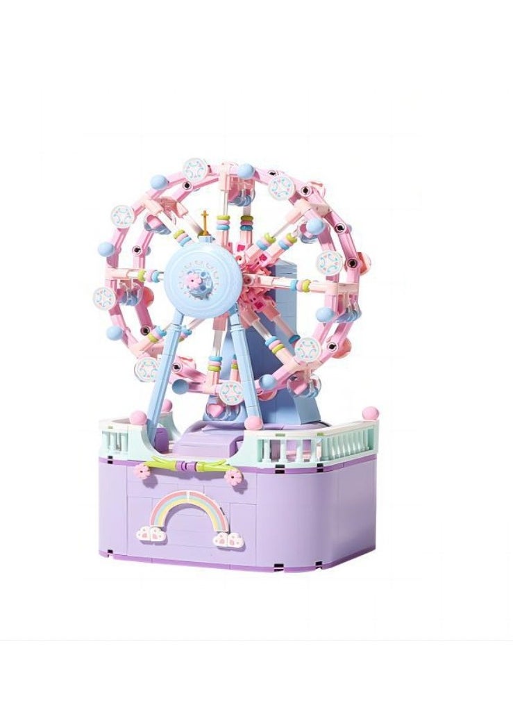 Ferris Wheel Music Box Building Blocks DIY Block For Girls And Boys 6 -12 Years Old  Construction Toy Birthday Gifts Adults Kids（710Pcs）  - Image 1