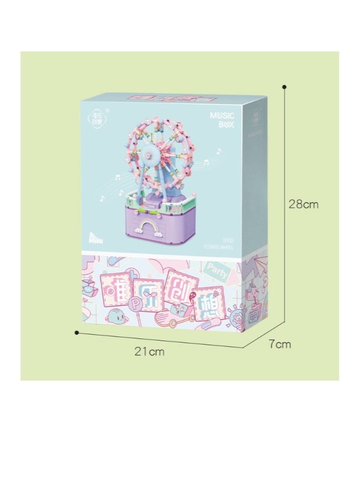 Ferris Wheel Music Box Building Blocks DIY Block For Girls And Boys 6 -12 Years Old  Construction Toy Birthday Gifts Adults Kids（710Pcs）  - Image 3