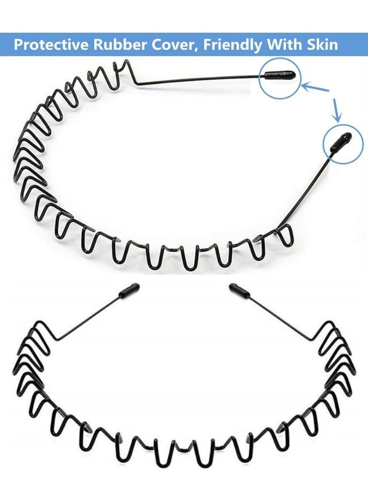 Metal zigzag hairband for securing hair - Flexible headband for long and short hair - Suitable for men and women for styling hair and keeping it away from the face - Image 4