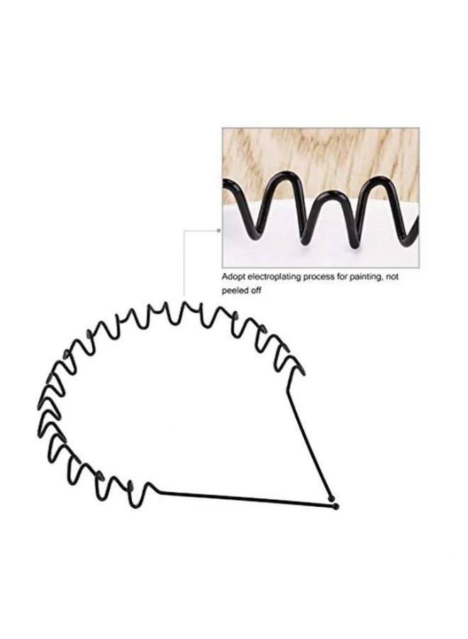 Metal zigzag hairband for securing hair - Flexible headband for long and short hair - Suitable for men and women for styling hair and keeping it away from the face - Image 2