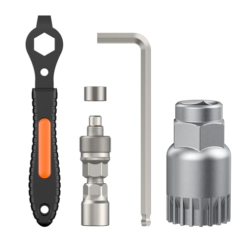 Pawfly Upgraded Bicycle Crank Puller Set, Bike Crank Removal Tool, Bottom Bracket Tool with 20-Tooth Socket, Wrench & Top Cap, Bike Repair Kit for Square Taper Shimano & ISIS Splined Crank Arm - Image 1