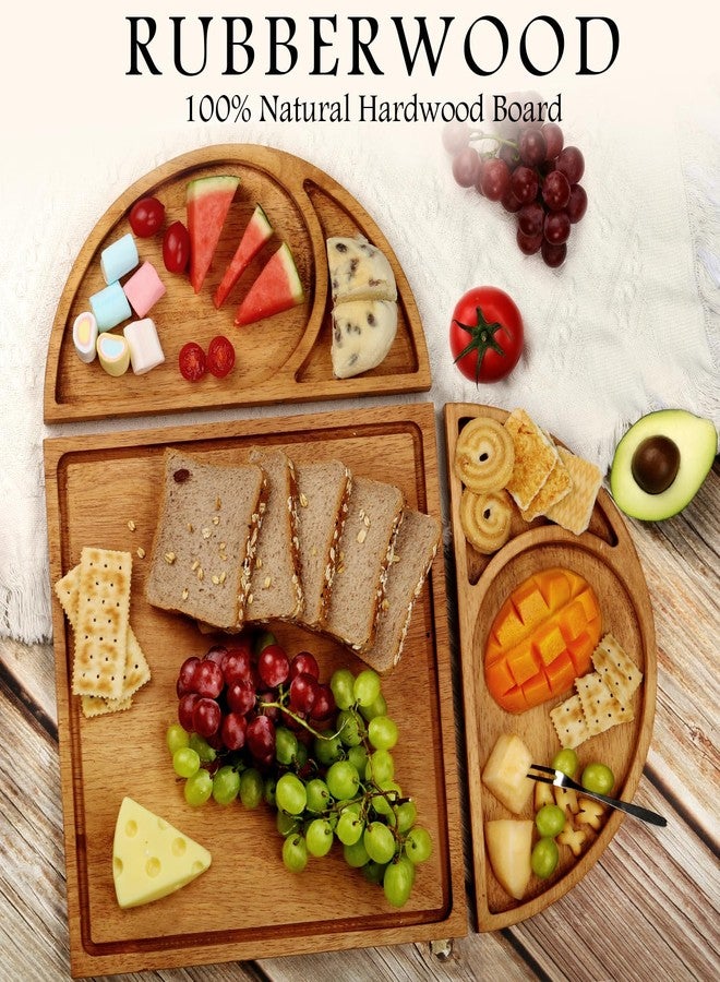 Jiulory Premium Solid Wood Charcuterie Board Gift Set - Extra Large Magnetic Cheese Board Wooden Tray Serving Platter Housewarming, Christmas, and Valentine's Gifts - Image 4