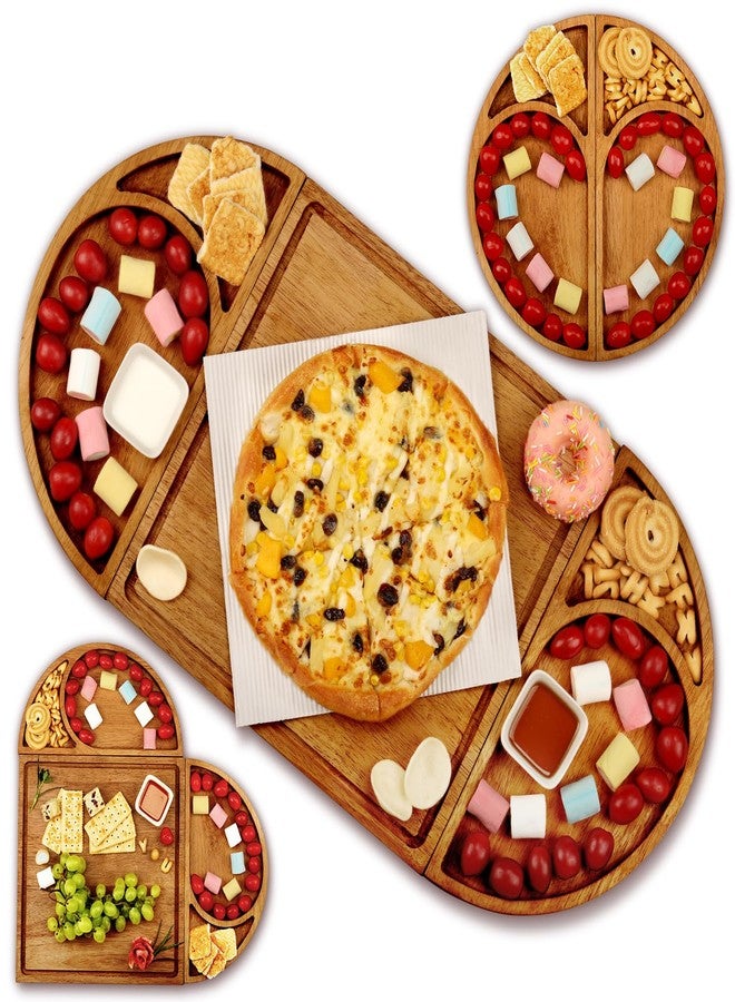 Jiulory Premium Solid Wood Charcuterie Board Gift Set - Extra Large Magnetic Cheese Board Wooden Tray Serving Platter Housewarming, Christmas, and Valentine's Gifts - Image 2