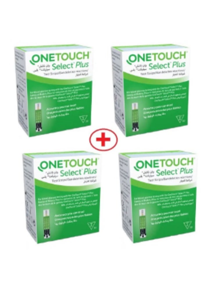 ONETOUCH 4 packs of 50 Blood Glucose Test Select Plus Strips 
