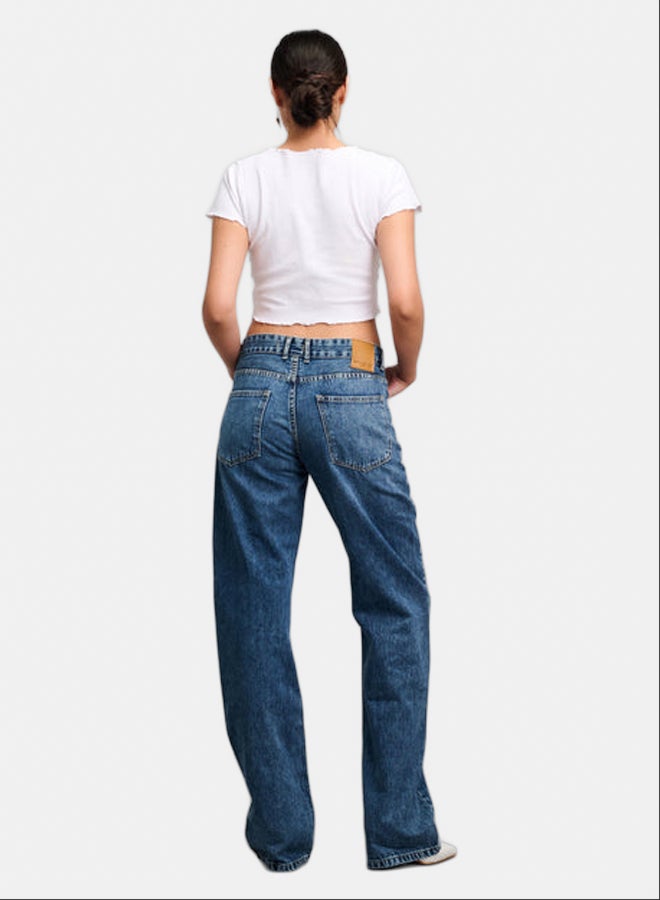 TGS Classic Dark Blue Wide Leg Women Jeans - Image 3