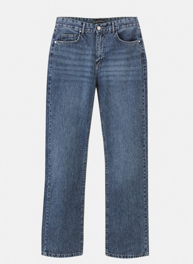 TGS Classic Dark Blue Wide Leg Women Jeans - Image 1