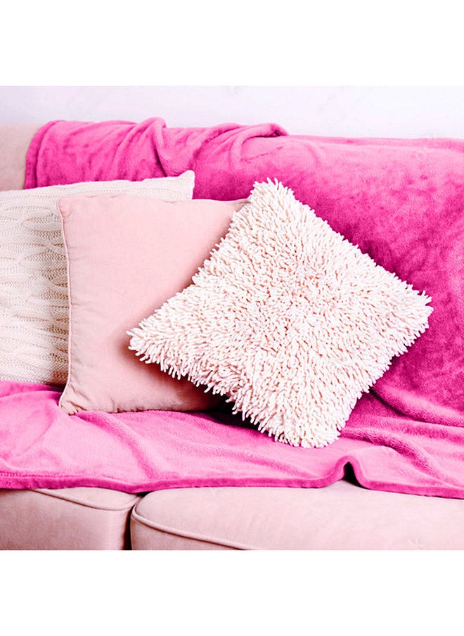 Hotel Linen Klub - Double Micro Fleece Flannel Blanket 260 GSM Super Plush and Comfy Throw Blanket Size 200 x 220cm Fuschia Pink - Image 1