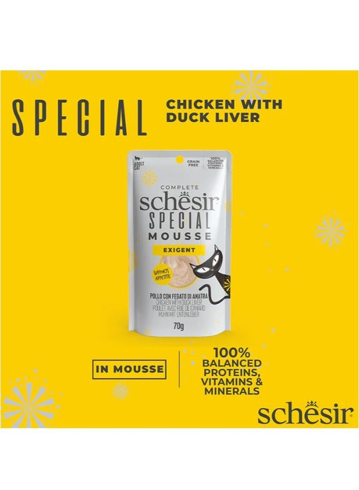 Schesir 6'PCs Schesir Special Mousse For Cats – Chicken With Duck Liver 70g - Image 5