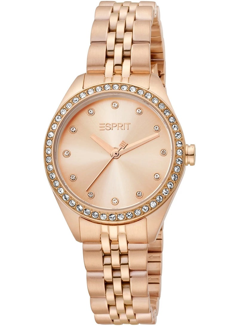 ESPRIT Watch for Women, Quartz Movement, Analog Display, Rose Gold Stainless Steel Strap-ES1L279M0075 - Image 1