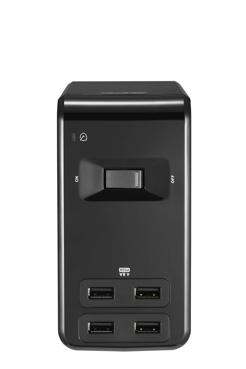 APC Desk Mount Power Station PE6U4, U-Shaped Surge Protector with USB Ports (4), Desk Clamp, 6 Outlet, 1080 Joules Black - Image 5