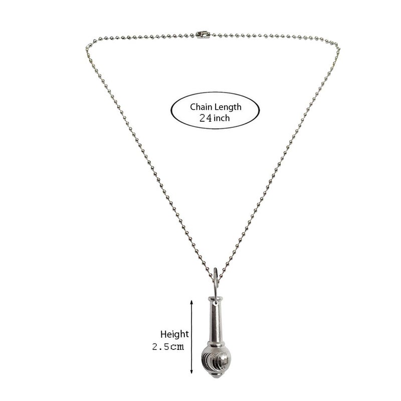 Infinity قلادة هانومان غادا من الفضة والنحاس مع سلسلة كروية للجنسين - Image 3