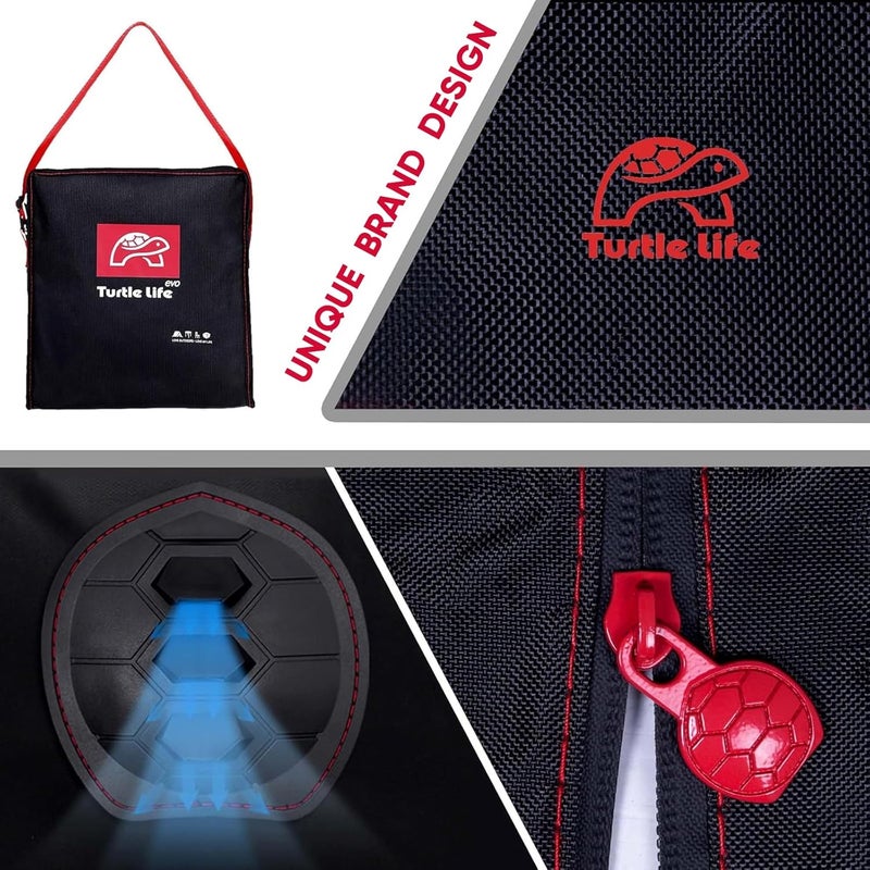 Turtle Life BBQ Grill Cover, 46 Inch Heavy Duty Waterproof Barbecue Gas Grill Covers for Flat Top Griddle, No Fading Within 2 Years, Black - Image 3