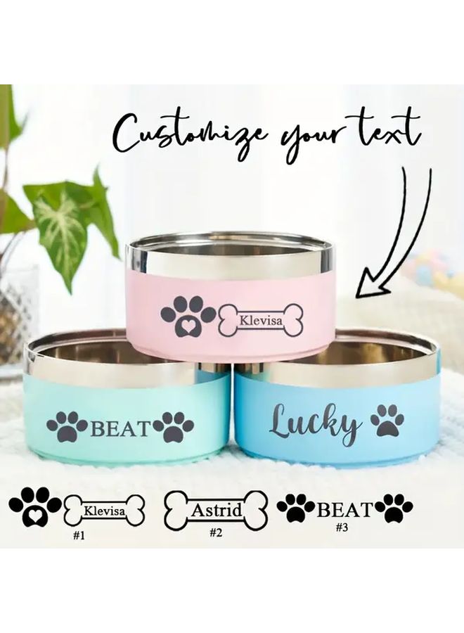 Blue Double Layer Stainless Steel Non Slip Dog Bowl Large Capacity Pet Food Bowl - Image 4