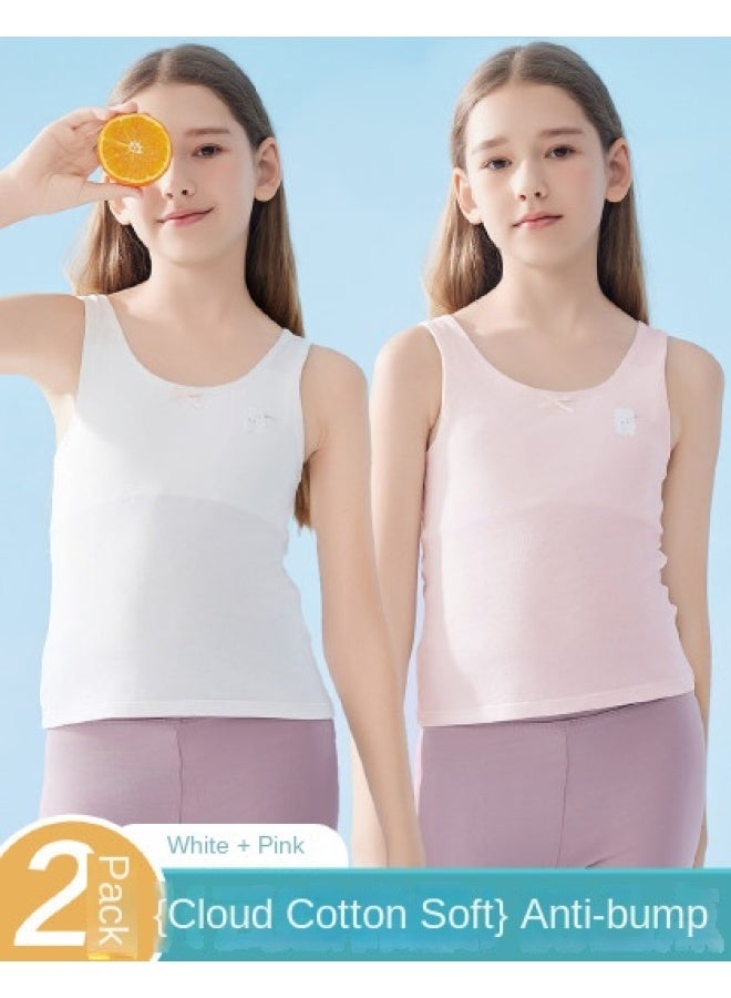 Top melon Pack Value Set】girls' First Stage Training Bras For Ages 9-12, Class A Cotton Soft Camisoles - Image 1